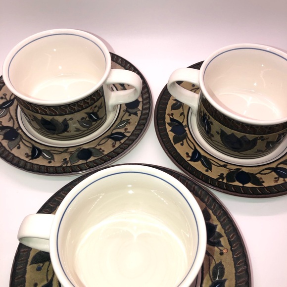 Mikasa Intaglio Arabella Mug And Saucer Set Of 3 Made In Malaysia - Picture 2 of 9